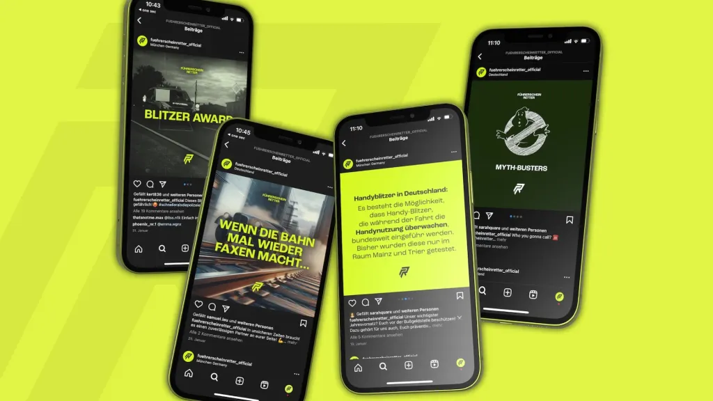 Führerscheinretter Social Media Templates und Content